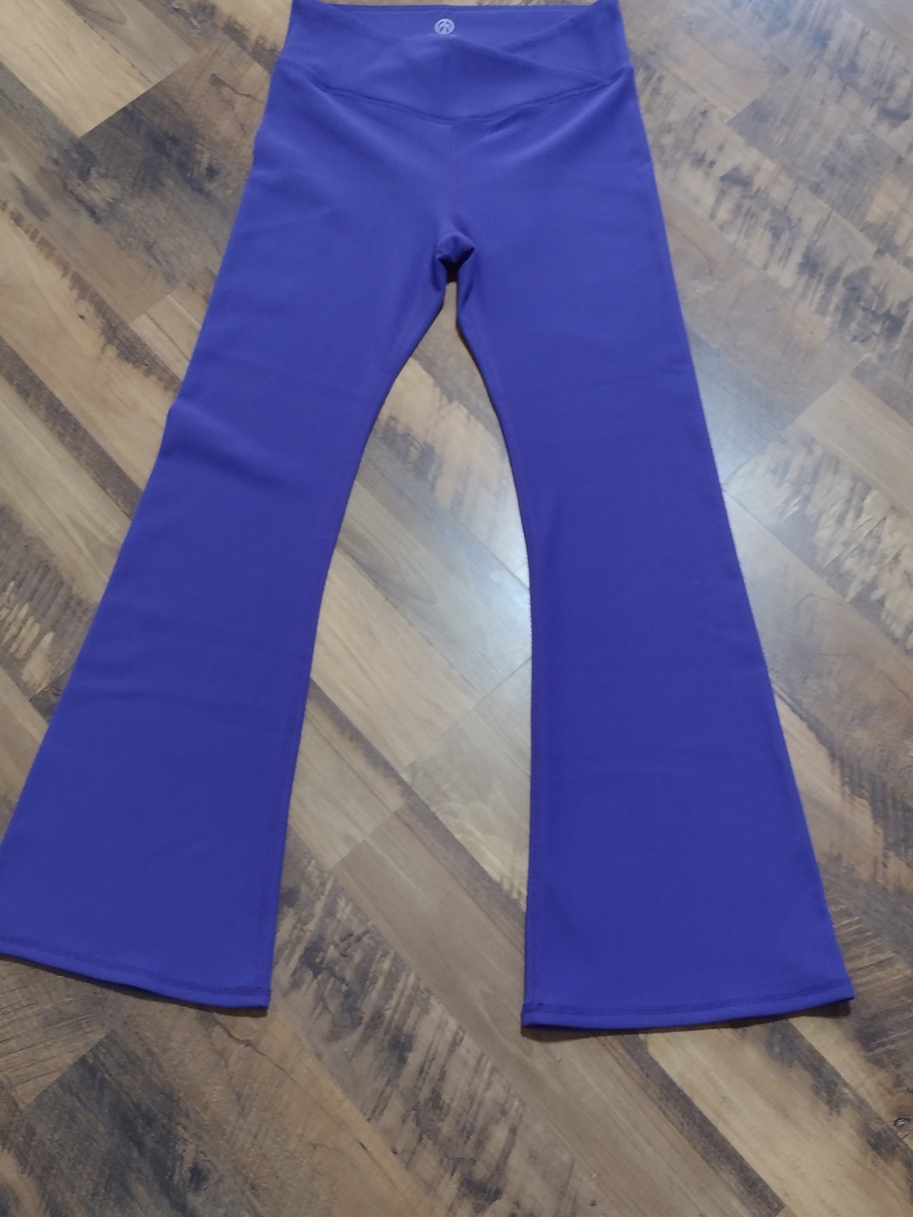 Move Theology Purple Flared Active Leggings Sz Lg